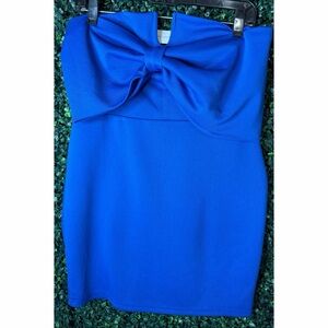 Timing Strapless Dress in Vibrant Blue